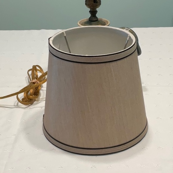 Hand Crafted Ceramic Lamp with Maple Leaf Overlay, Twisted Handle, New Cord - Picture 8 of 10